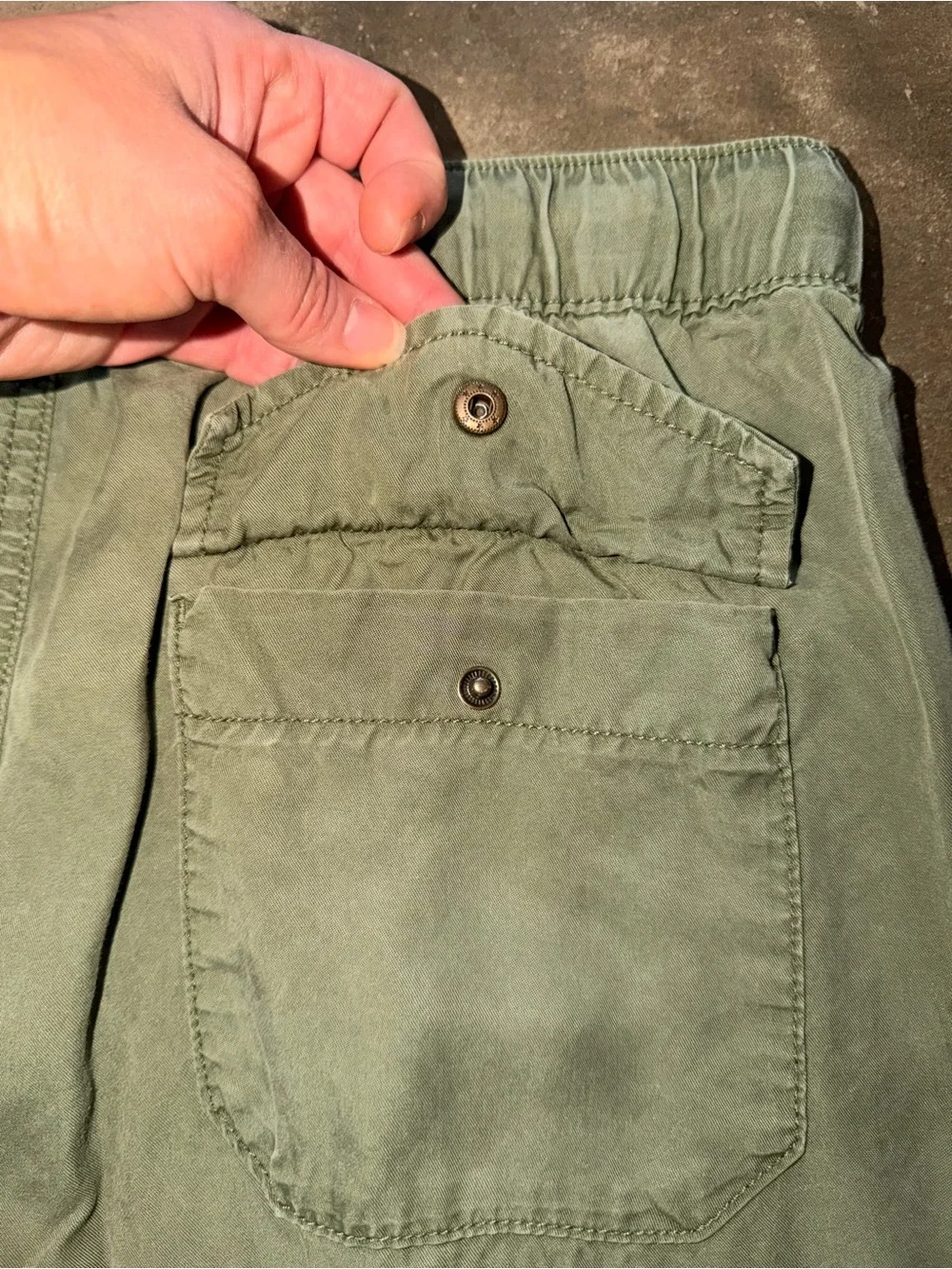 Sanctuary Olive Green Lyocell Jogger Pants Drawstring Utility XL - Picture 5 of 12